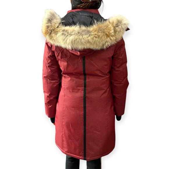NEW Triple F.A.T. Goose Down Fur Hood Jacket SIZE XS Winter Maroon Coat NWT $550 - Picture 1 of 16